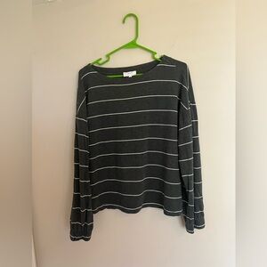Soma wknd Charcoal and White Knit Top